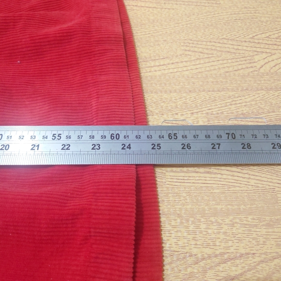 Vintage Unbranded Cordoruy Pinafore Dress Women's Red Dungaree Small - Picture 8 of 9